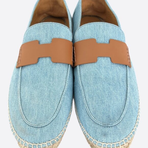 Hermes Blue & Brown Trip Espadrilles main image 4